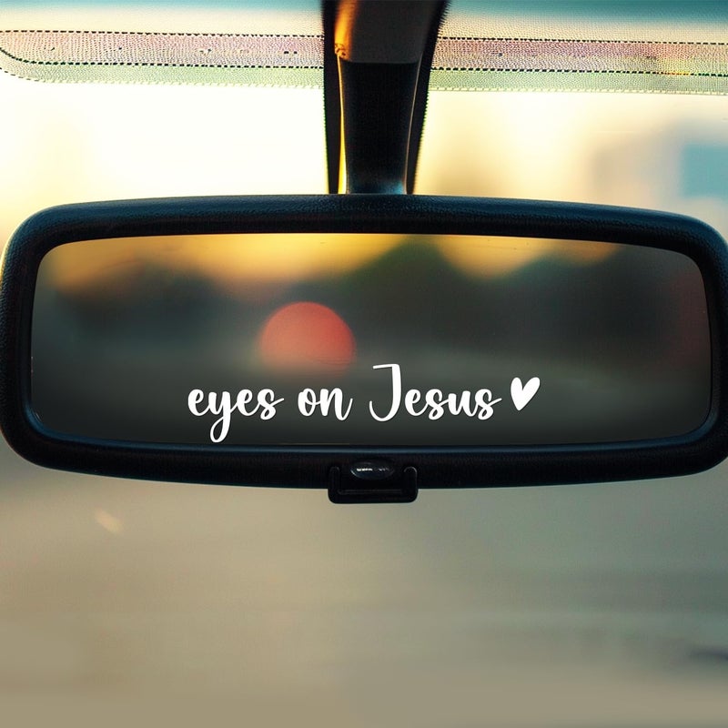 Hangwoous Eyes on Jesus Car Stickers – Christian Car Decals Stickers for Women - Religious Stickers for Cars, Car Window, Laptop, Water Bottle - Durable Weatherproof Jesus Sticker for Cars - Image 4